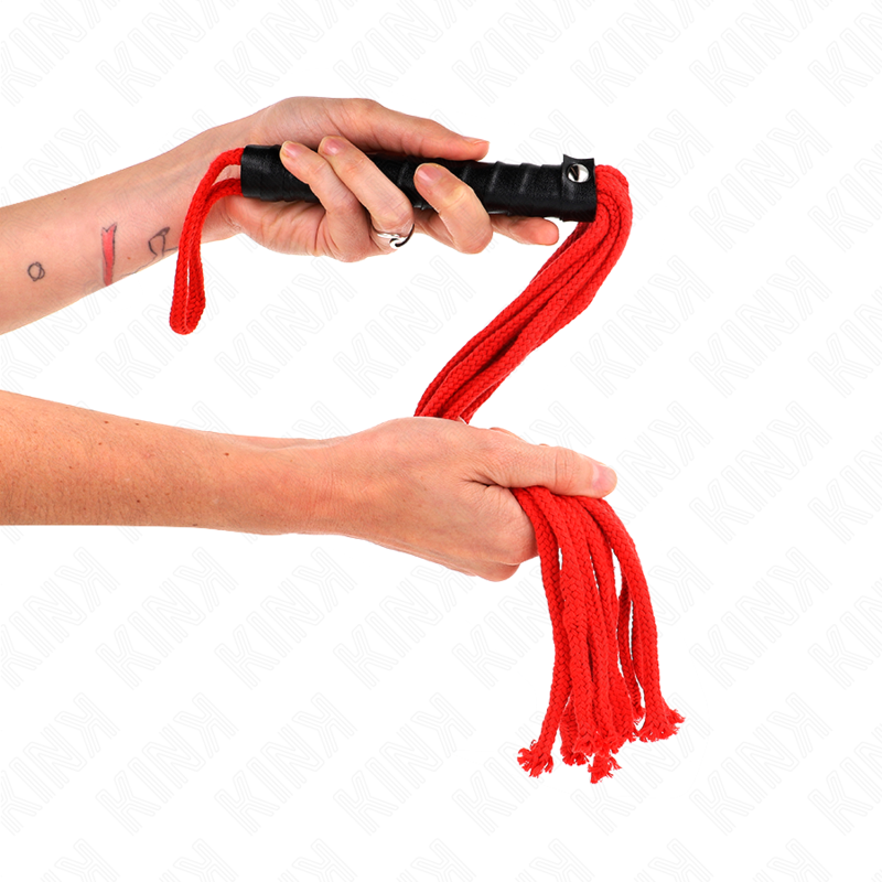 KINK - FOUET CORDE ROJO 56 CM - Sensualia