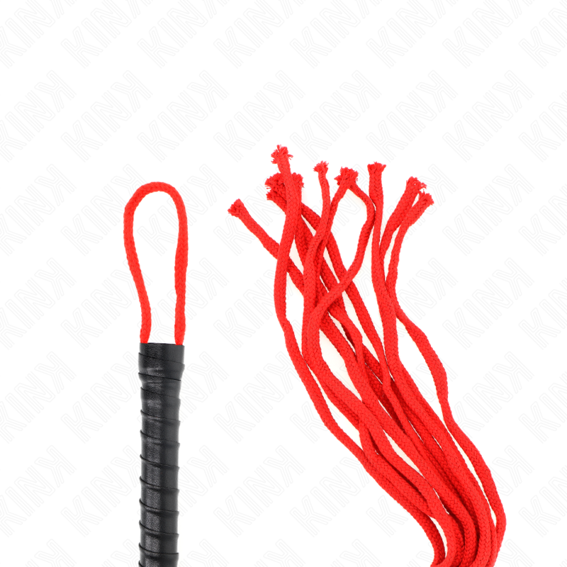 KINK - FOUET CORDE ROJO 56 CM - Sensualia
