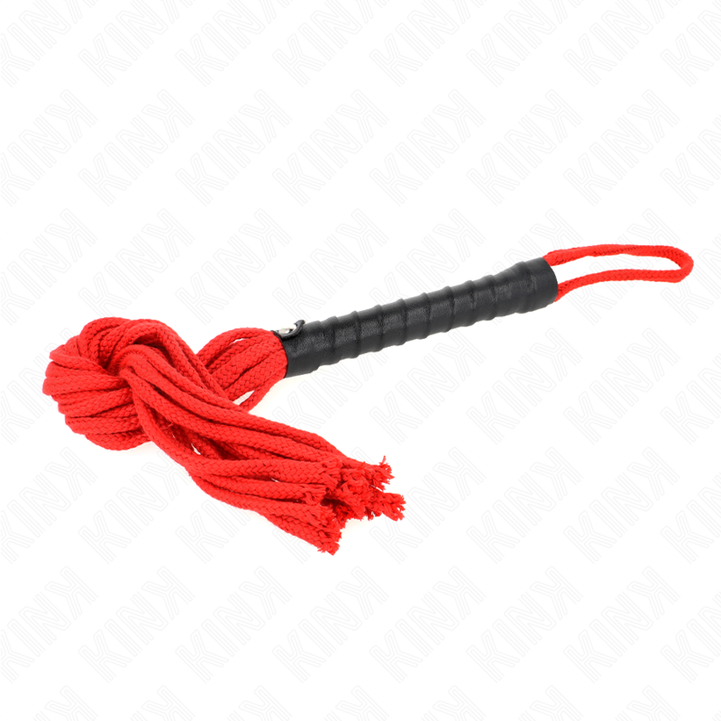 KINK - FOUET CORDE ROJO 56 CM - Sensualia