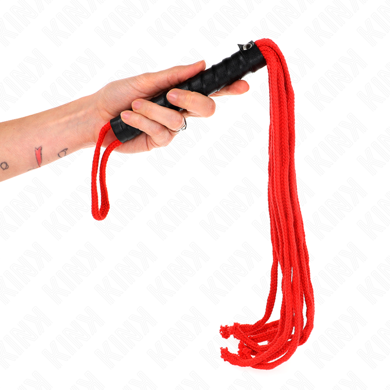 KINK - FOUET CORDE ROJO 56 CM - Sensualia