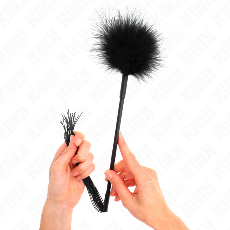 KINK - Fouet en silicone avec plumes pour chatouiller 47 cm - Sensualia