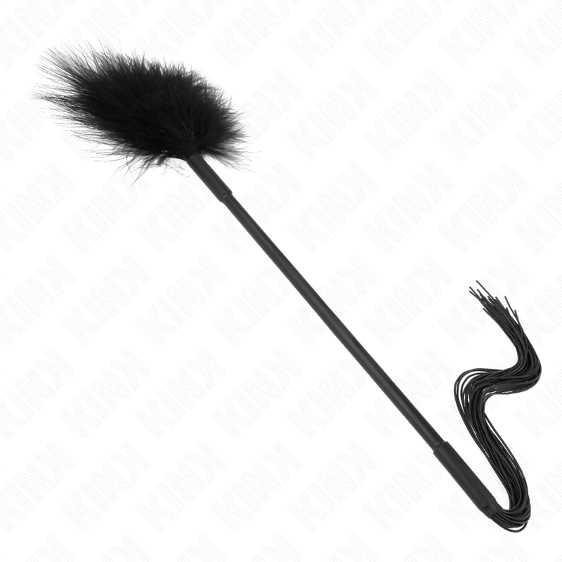 KINK - Fouet en silicone avec plumes pour chatouiller 47 cm - Sensualia