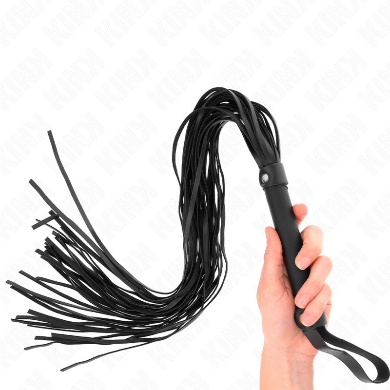 KINK - FOUET IMITATION PEAU DE MOUTON 60 CM - Sensualia