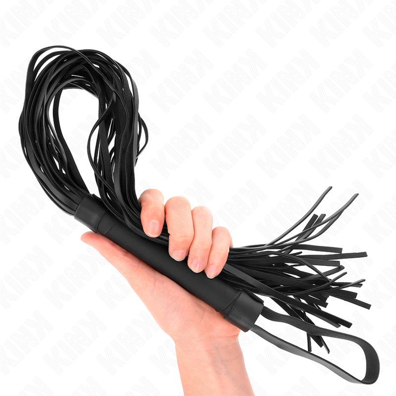 KINK - FOUET IMITATION PEAU DE MOUTON 60 CM - Sensualia