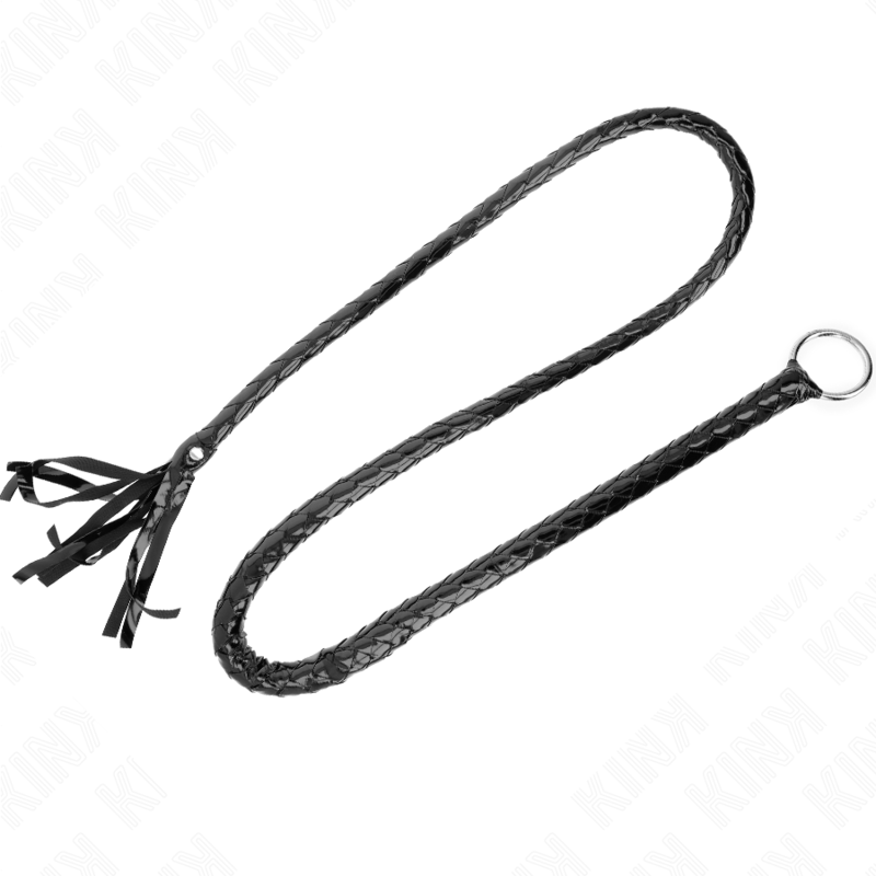 KINK - FOUET LONG EN PVC BRILLANT 138 CM - Sensualia
