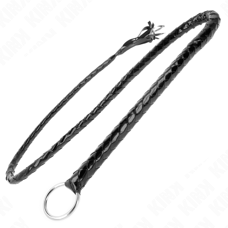KINK - FOUET LONG EN PVC BRILLANT 138 CM - Sensualia