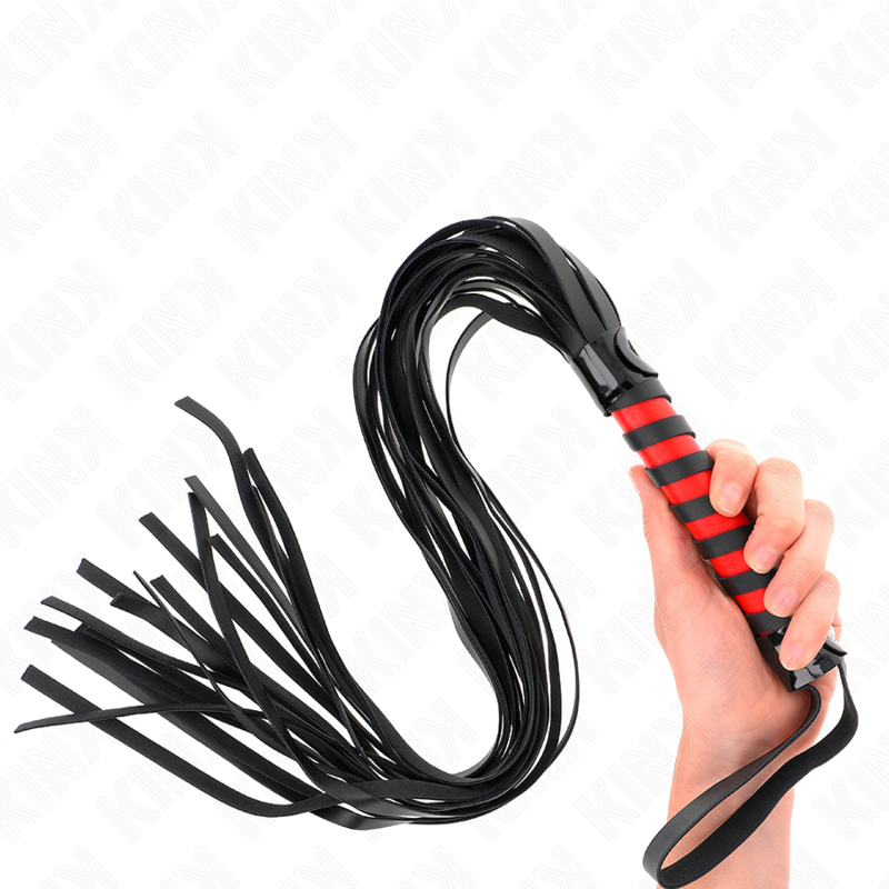 KINK - FOUET LONG RAYÉ 70 CM - Sensualia