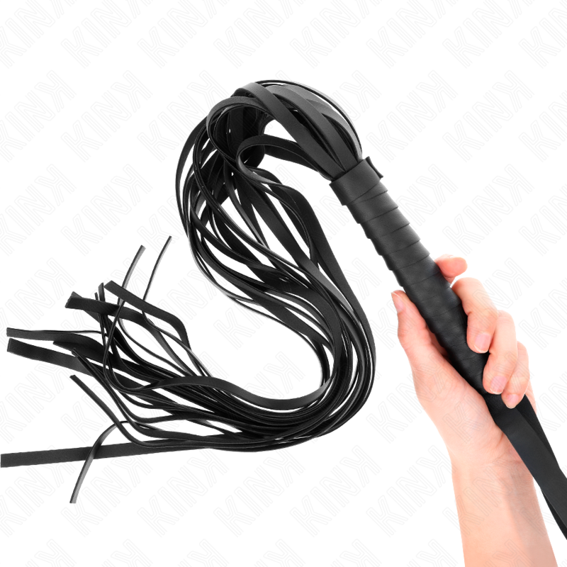 KINK - FOUET NEGRO MANCHE COURT LONG QUEUE 70 CM - Sensualia