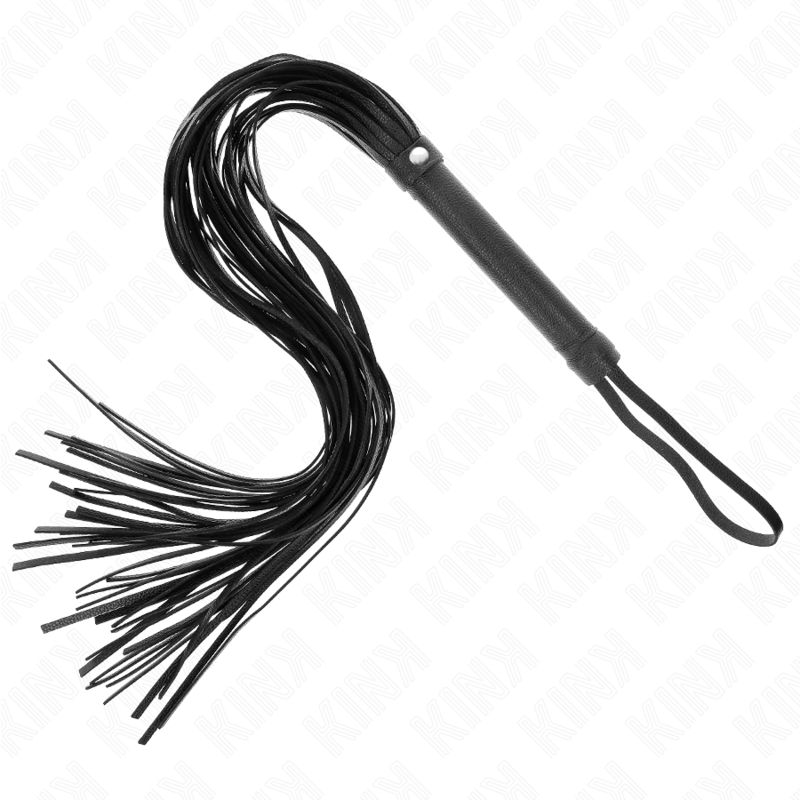 KINK - FOUET PVC SOUPLE NOIR 70 CM - Sensualia