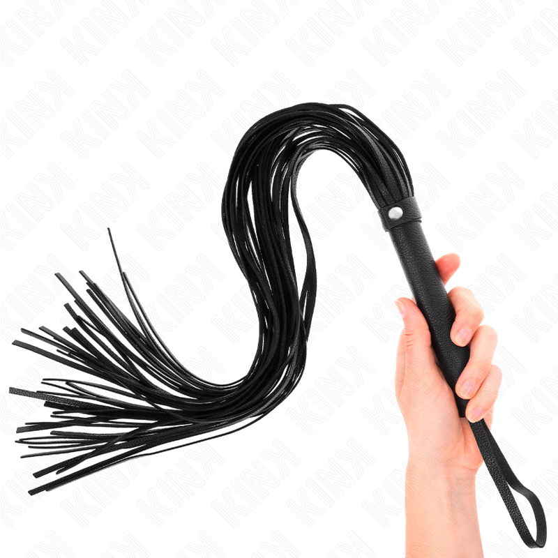 KINK - FOUET PVC SOUPLE NOIR 70 CM - Sensualia