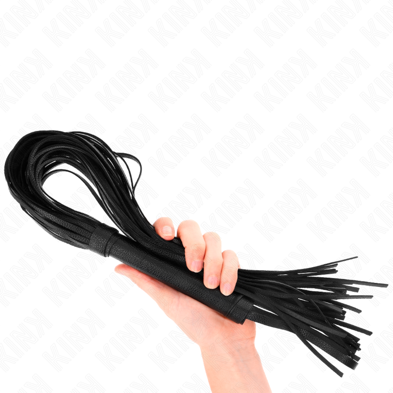 KINK - FOUET PVC SOUPLE NOIR 70 CM - Sensualia