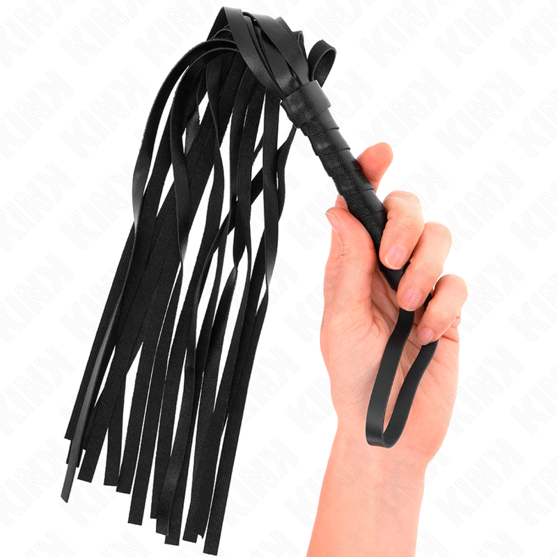 KINK - FOUET SIMPLE NOIR 45 CM - Sensualia