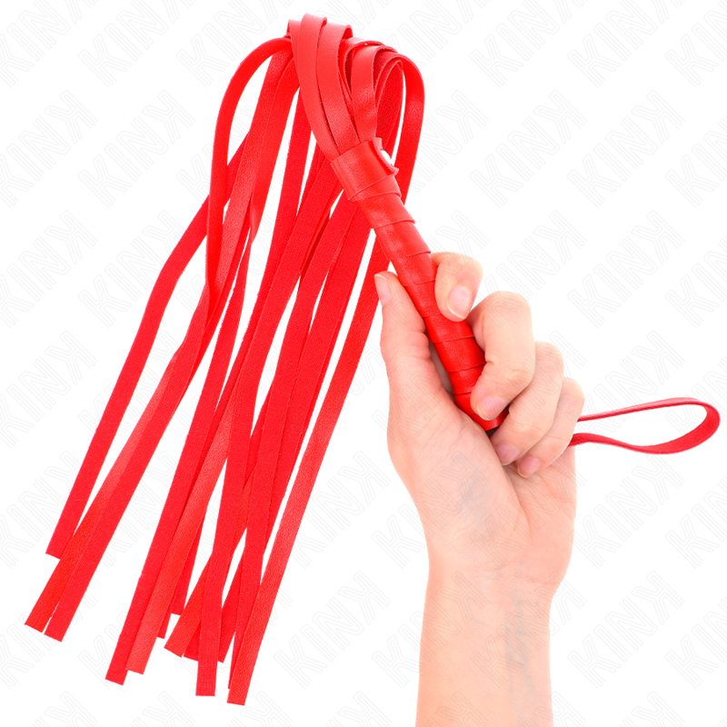 KINK - FOUET SIMPLE ROUGE 45 CM - Sensualia