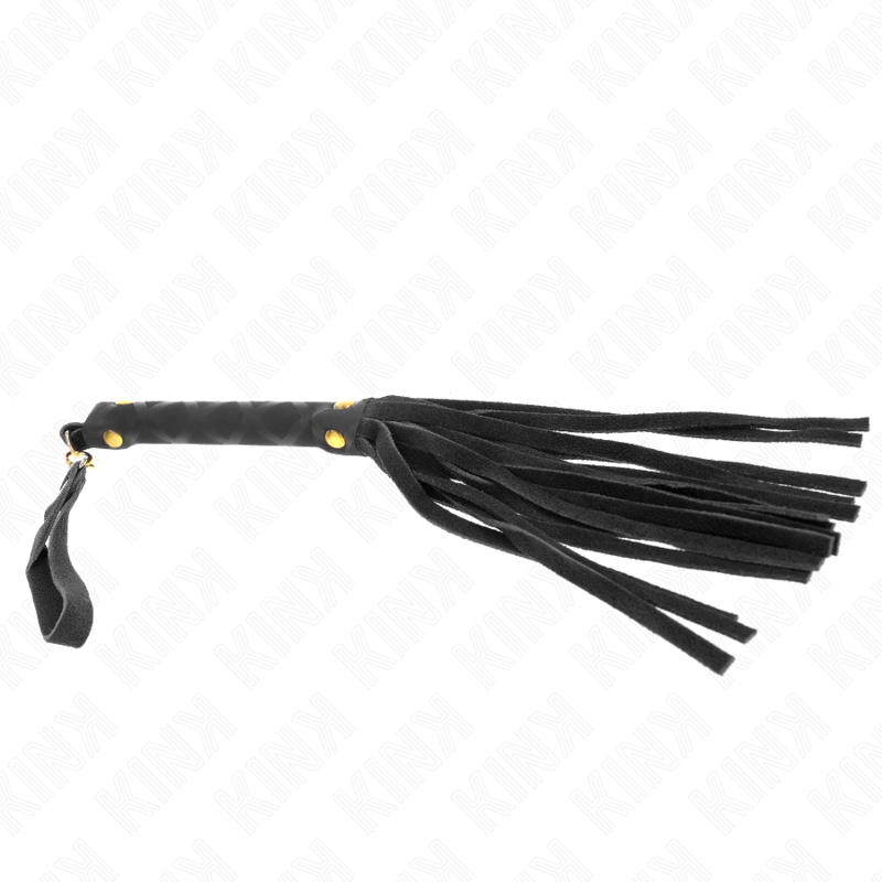 KINK - MINI FOUET DAIM NOIR 30 CM - Sensualia
