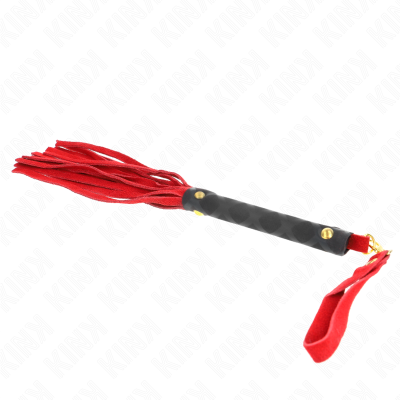 KINK - MINI FOUET DAIM ROUGE 30 CM - Sensualia