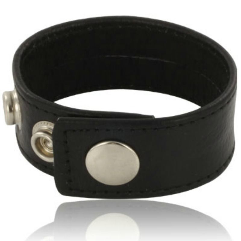 LEATHER BODY - BITE ET SANGLE BALLES AVEC PRESSIONS - NOIR - Sensualia