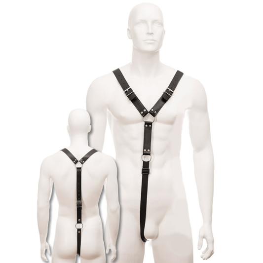LEATHER BODY - HARNAIS DE HOMME NOIR - Sensualia