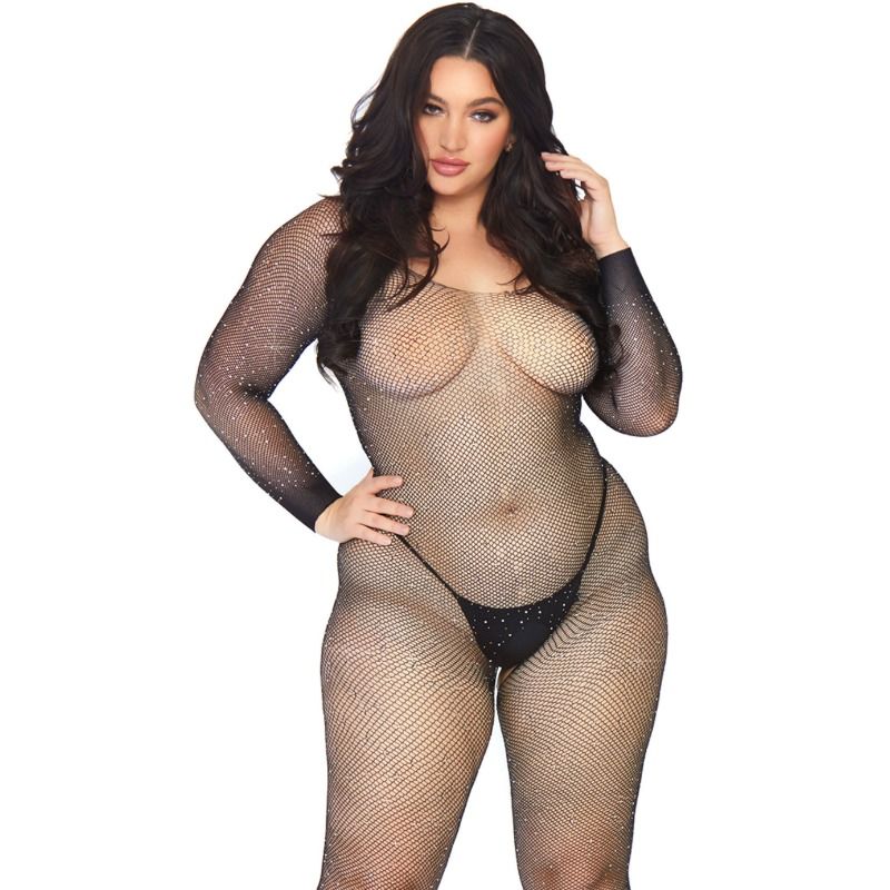 LEG AVENUE - BAS DE CORPS EN FILET CRISTALLISÉ LEG AVENUE - 1X-2X - Sensualia