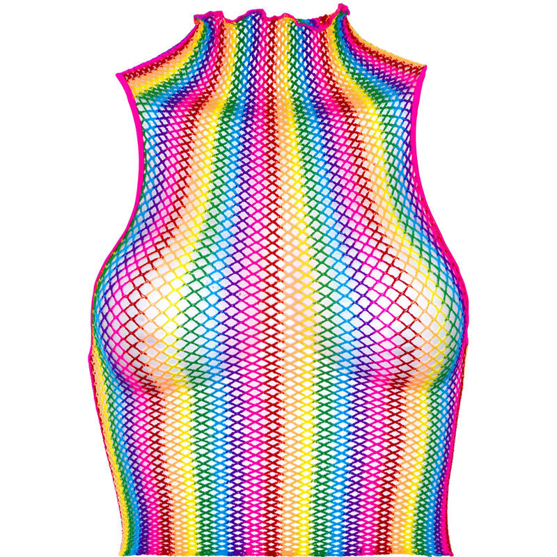 LEG AVENUE - HAUT EN FILET MULTICOLORE - Sensualia