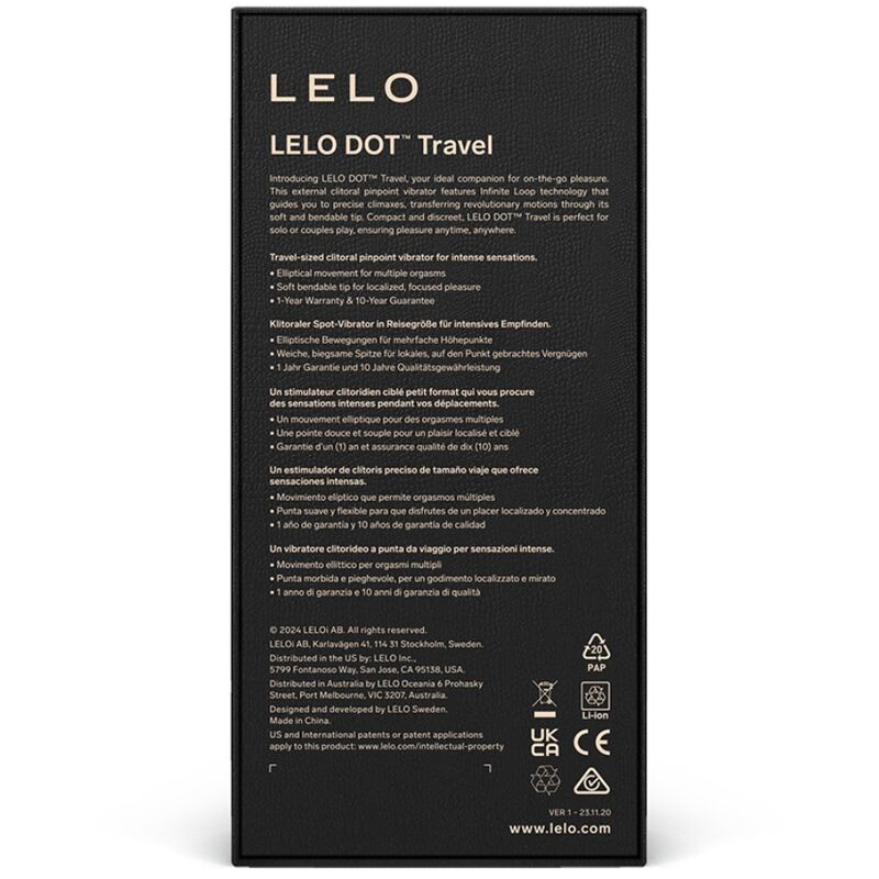 LELO - DOT TRAVEL STIMULATEUR DE CLITORIS ROSE - Sensualia