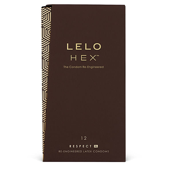 LELO - PRÉSERVATIFS HEX RESPECT XL PAQUET DE 12 - Sensualia