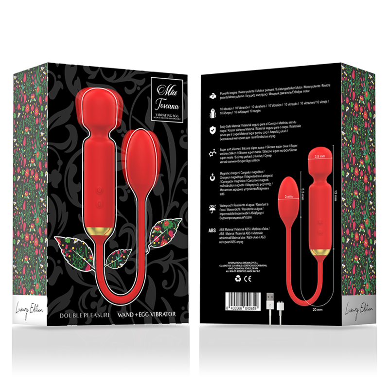 MIA - BAGUETTE DOUBLE PLAISIR TOSCANA + OEUF VIBRANT - Sensualia
