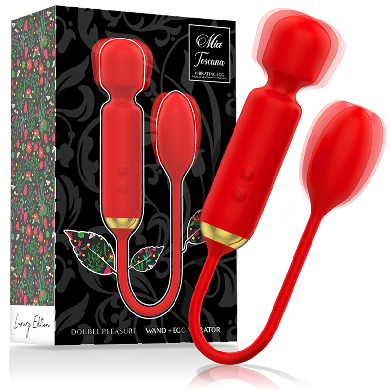 MIA - BAGUETTE DOUBLE PLAISIR TOSCANA + OEUF VIBRANT - Sensualia
