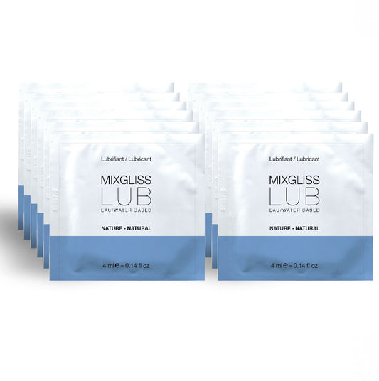 MIXGLISS - LUBRIFIANT NATUREL BASE D'EAU 12 UNIDOSE 4 ML - Sensualia