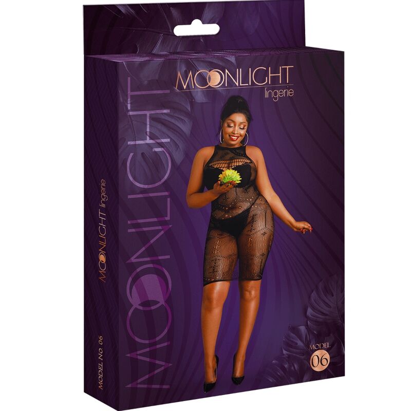 MOONLIGHT - ROBE MODÈLE 6 NOIRE GRANDE TAILLE - Sensualia