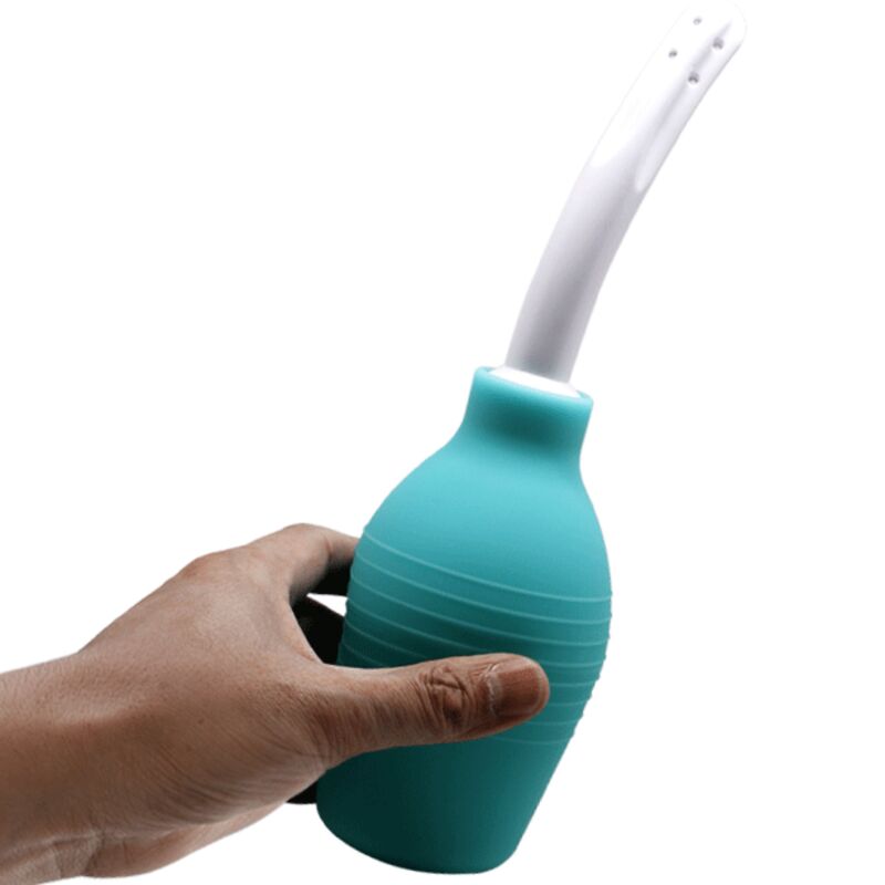 MR PLAY - DOUCHE EN CAOUTCHOUC BLEU POIRE ANAL - Sensualia