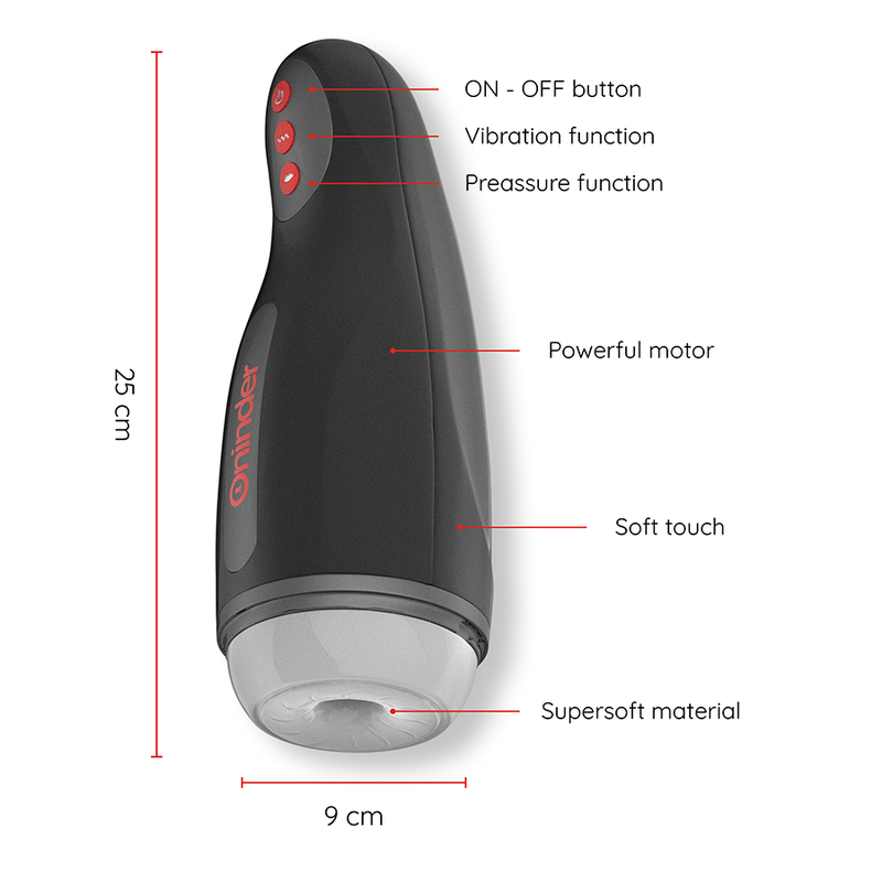ONINDER - MASTURBATEUR MASCULIN RECHARGEABLE SEOUL 10 VITESSES - APPLICATION GRATUITE - Sensualia