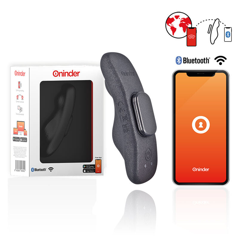 ONINDER - VIBRATEUR RECHARGEABLE MANILA PANTY 9 VITESSES 9,6 CM X 2,6 CM - APPLICATION GRATUITE - Sensualia