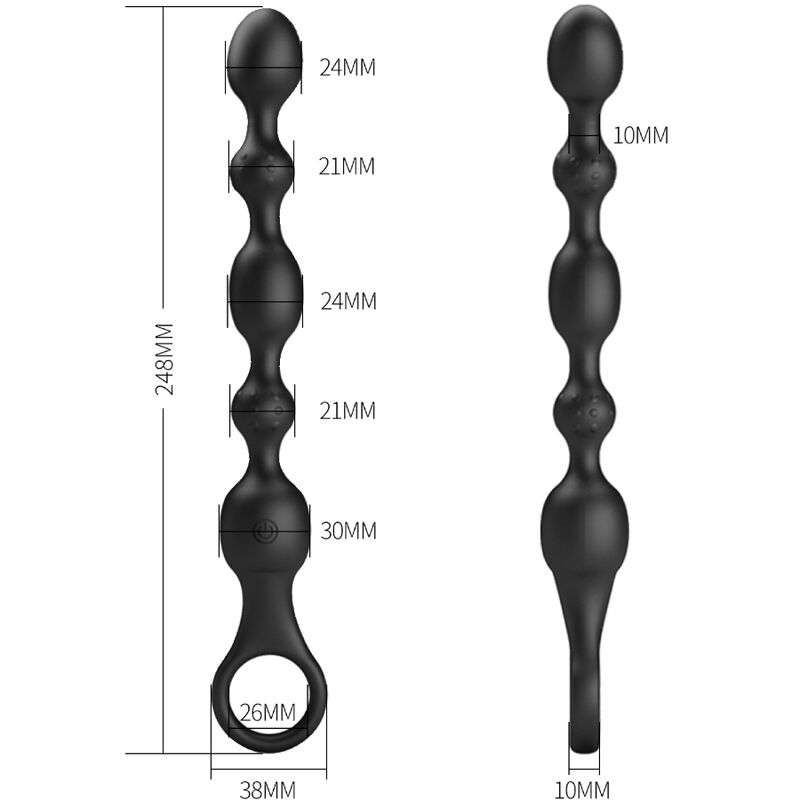PRETTY LOVE - BALLES ANAL VAN 10 VIBRATIONS RECHARGEABLES EN SILICONE - Sensualia