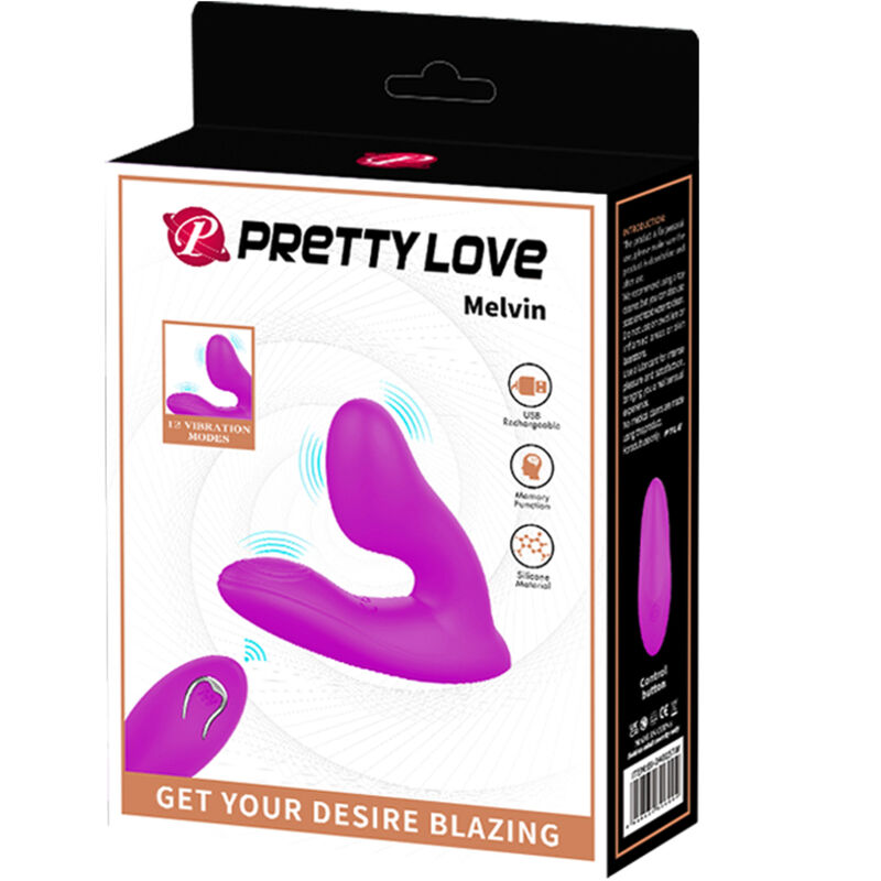 PRETTY LOVE - MASSEUR DE CLITORIS MELVIN AVEC TÉLÉCOMMANDE - Sensualia