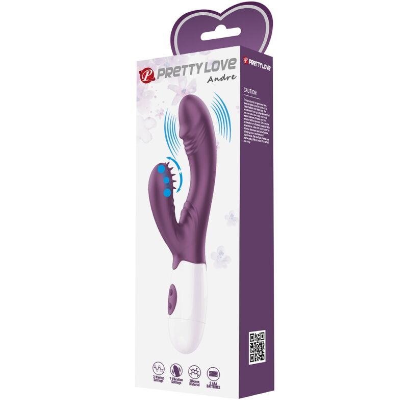 PRETTY LOVE - ANDRE VIBRATEUR RABBIT & STIMULATEUR DE POINT G VIOLET - Sensualia