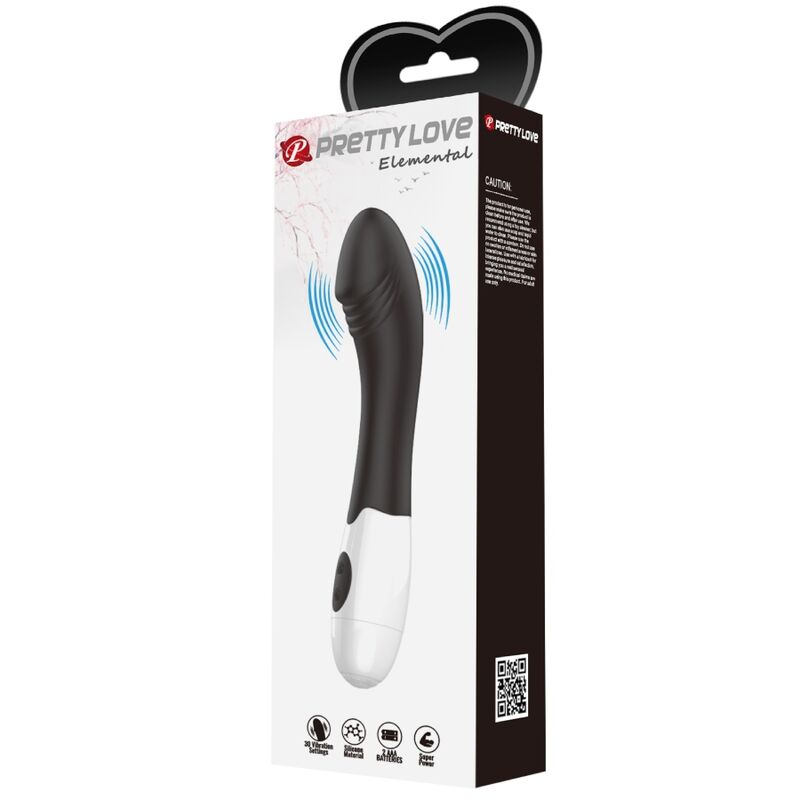 PRETTY LOVE - ELEMENTAL VIBRATEUR POINT G 30 MODES NOIR - Sensualia