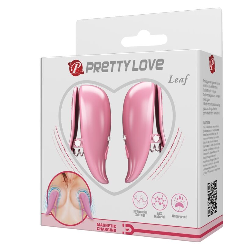PRETTY LOVE - LEAF PINCES À TÉTON VIBRANT ROSE - Sensualia