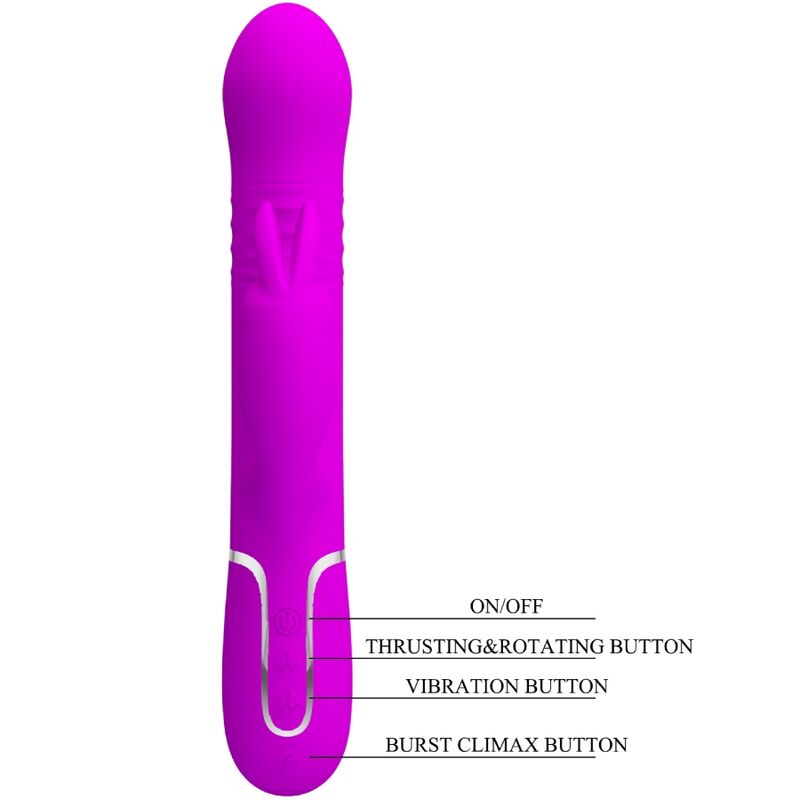 PRETTY LOVE - VIBRATEUR COALE RABBIT PERLES VIOLET - Sensualia