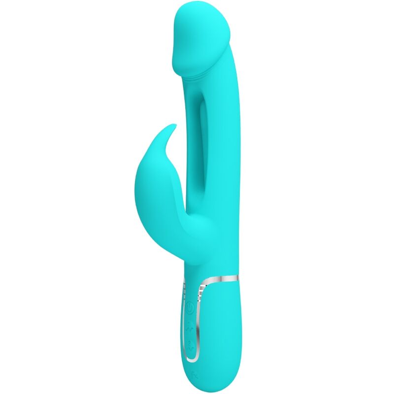 PRETTY LOVE - VIBRATEUR DEJON RABBIT 3 EN 1 MULTIFONCTION VERT AQUA - Sensualia