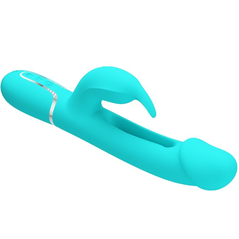 PRETTY LOVE - VIBRATEUR DEJON RABBIT 3 EN 1 MULTIFONCTION VERT AQUA - Sensualia