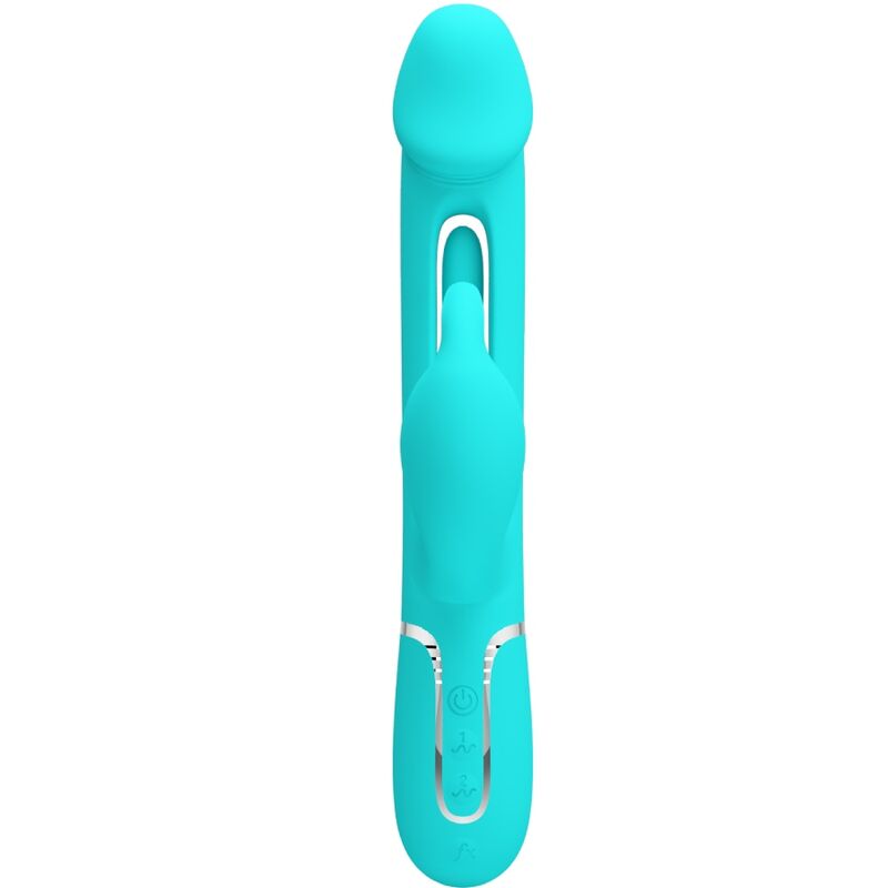 PRETTY LOVE - VIBRATEUR DEJON RABBIT 3 EN 1 MULTIFONCTION VERT AQUA - Sensualia