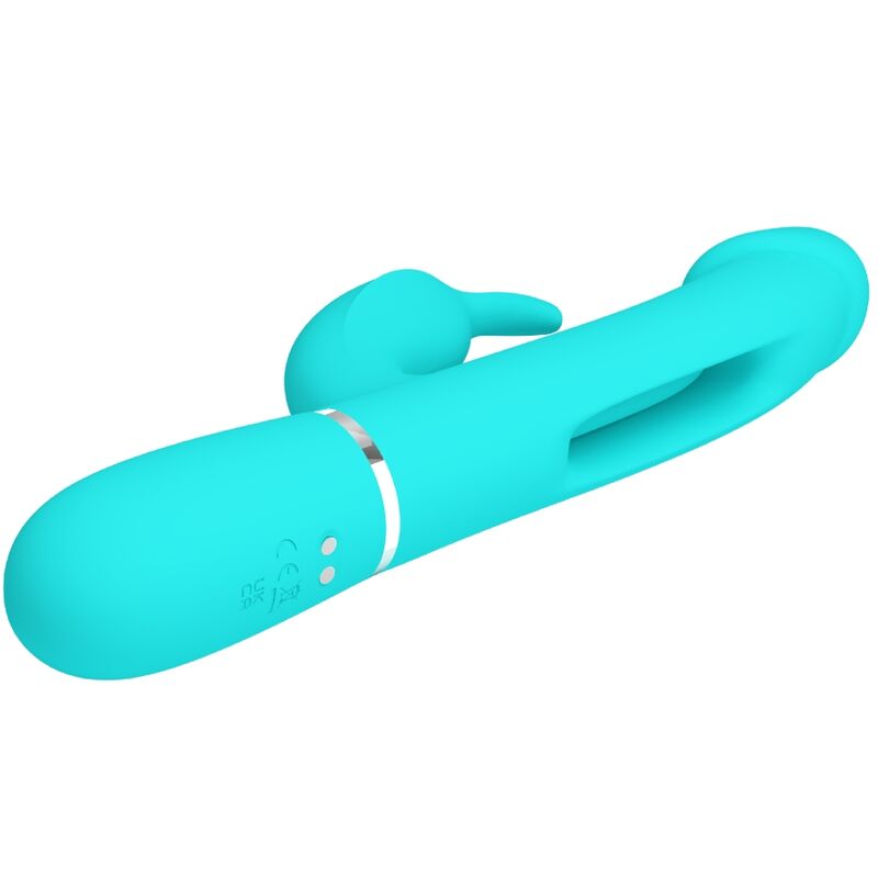 PRETTY LOVE - VIBRATEUR DEJON RABBIT 3 EN 1 MULTIFONCTION VERT AQUA - Sensualia