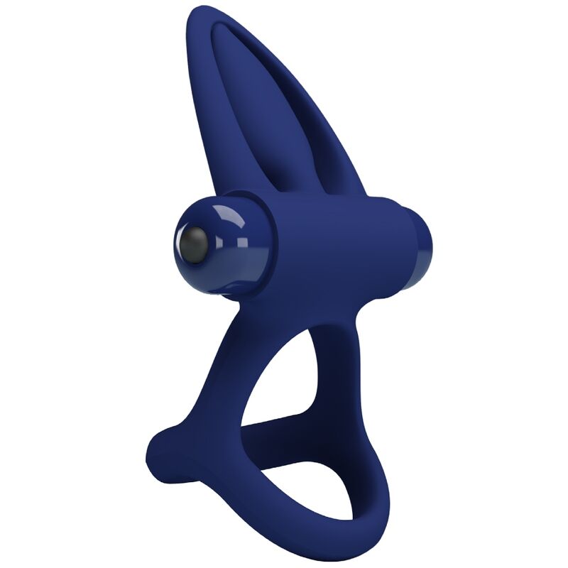 PRETTY LOVE - MAT DOUBLE ANNEAU AVEC VIBRATION & STIMULATEUR BLEU - Sensualia