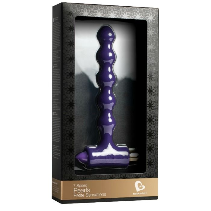 ROCKS-OFF - PLUG ANAL AVEC VIBRATION ET PERLES RIVERLES PETITE SENSATIONS - Sensualia
