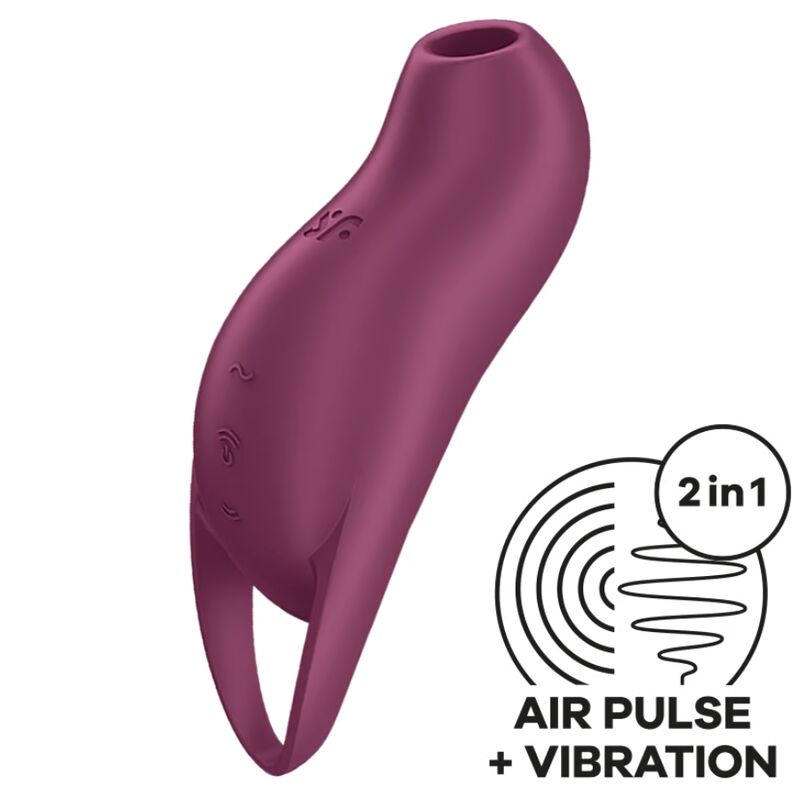 SATISFYER - POCKET PRO 1 STIMULATEUR DE CLITORIS GRENAT - Sensualia