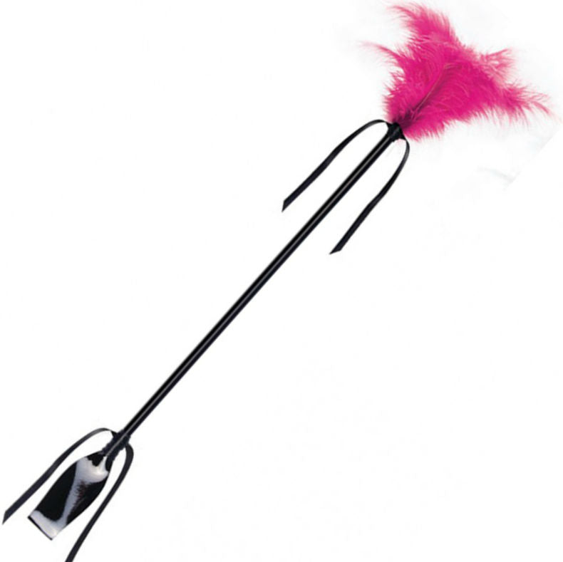 SECRETPLAY - FOUET & FEATHER NOIR ET FUCHSIA - Sensualia