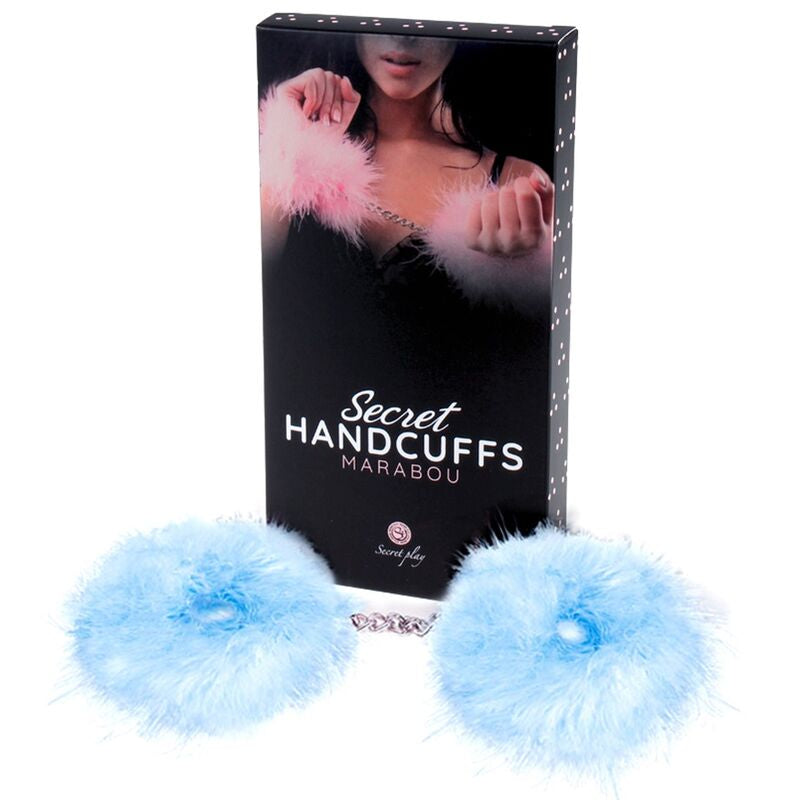 SECRETPLAY - MENOTTES DE MARABOU LUMIÈRE BLEUE - Sensualia