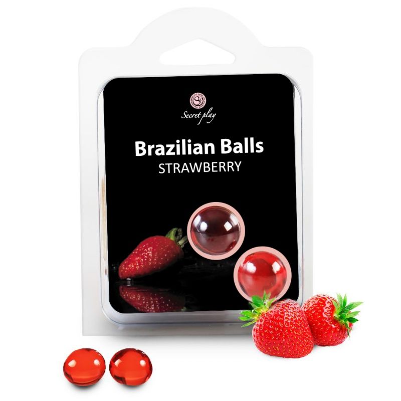 SECRETPLAY - 2 BOULES BRÉSILIENNES FRAISE - Sensualia