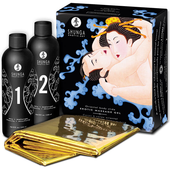 SHUNGA - GEL DE MASSAGE ÉROTIQUE ORIENTAL CORPS À CORPS AUX FRUITS EXOTIQUES - Sensualia