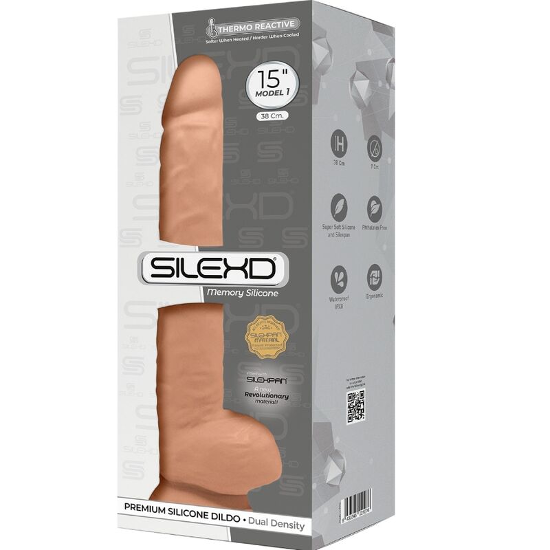 SILEXD - MODÈLE 1 PÉNIS RÉALISTE PREMIUM SILEXPAN SILICONE 38 CM - Sensualia